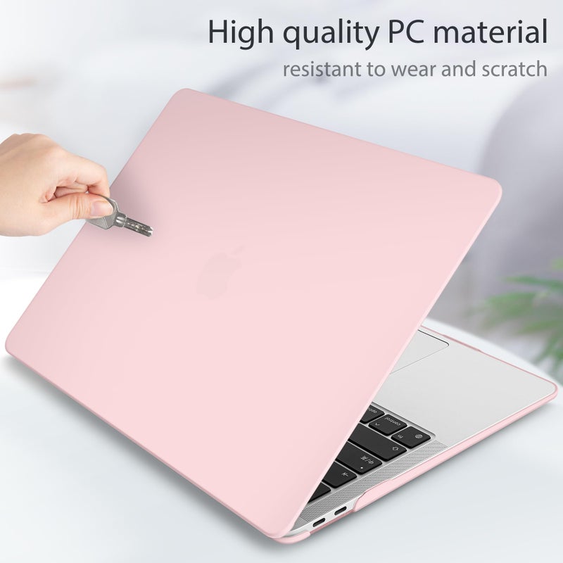 May Chen Compatible with New MacBook Air 13 inch Case 2021 2020 2019 2018 Release Model: M1 A2337 A2179 A1932, Plastic Hard Shell Case for Mac Air 13 inch with Retina Display Fits Touch ID, Baby Pink - Image 5